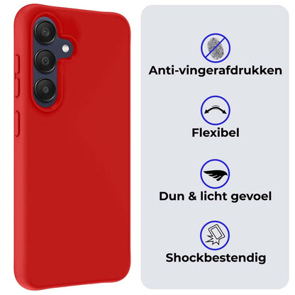 Samsung A25 Hoesje Siliconen Backcover Lichtgewicht - Rood