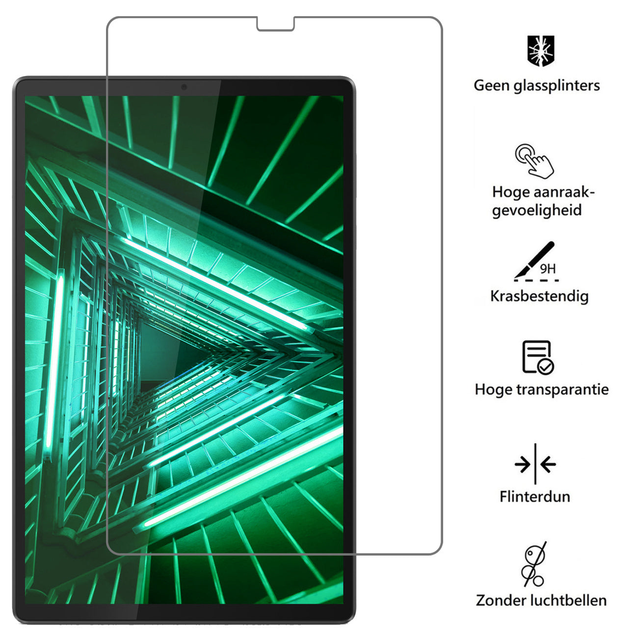 Lenovo Tab M10 FHD Plus 2nd Gen Screenprotector Tempered Glass