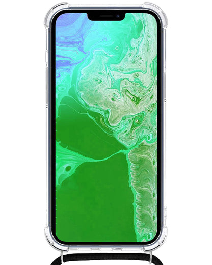 iPhone 13 Pro Max Hoesje met Koord Backcover Shockproof - Transparant