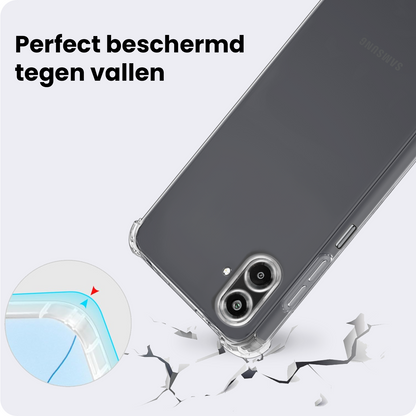 Samsung A07 Hoesje Shockproof Backcover Siliconen - Transparant