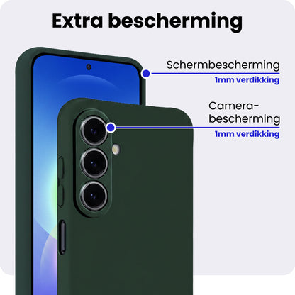Samsung A27 Hoesje Siliconen Backcover Lichtgewicht - Donkergroen