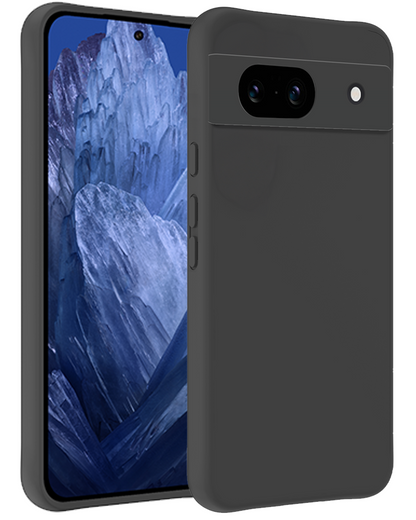 Google Pixel 8a Hoesje Siliconen Backcover Lichtgewicht - Zwart