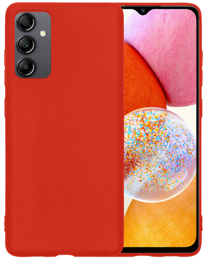 Samsung A14 Hoesje Siliconen Backcover Lichtgewicht - Rood