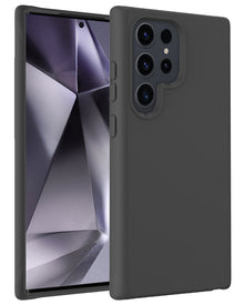 Samsung S24 Ultra Hoesje Siliconen Backcover Lichtgewicht - Zwart