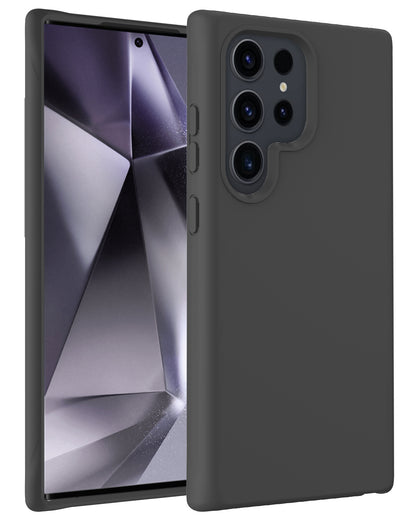 Samsung S24 Ultra Hoesje Siliconen Backcover Lichtgewicht - Zwart