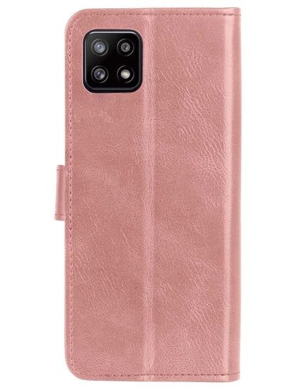 Samsung M22 Hoesje Bookcase Cover met Kaarthouder - Rosé goud