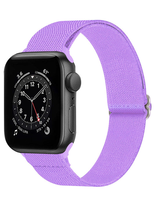 Bandje Geschikt Voor Apple Watch Bandje 38/40/41 mm Nylon Polsband Met Gesp - Horloge Bandje Geschikt Voor Apple Watch 1-8 / SE - 38/40/41 mm Bandje Stof - Lila