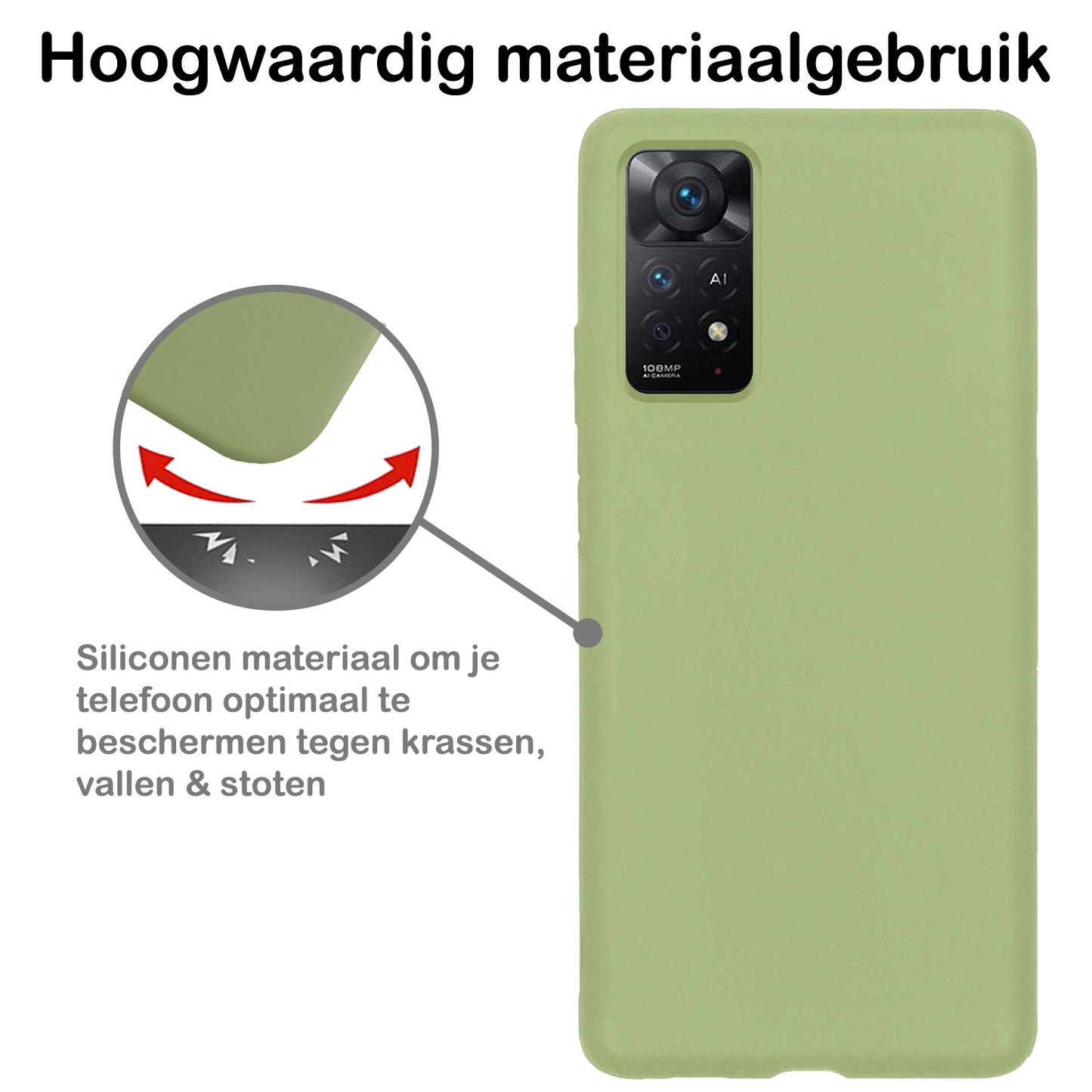 Xiaomi Redmi Note 11 Hoesje Siliconen - Groen