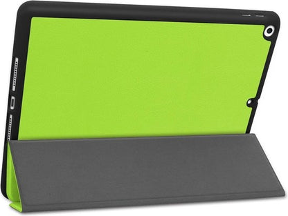 iPad 10.2 2019 Trifold Bookcase Hoes met Penhouder voor Apple Pen - Groen