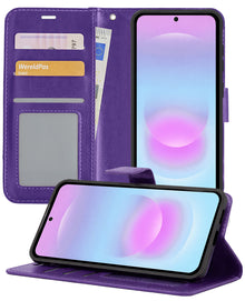 Samsung A37 Hoesje Bookcase Cover met Kaarthouder - Paars