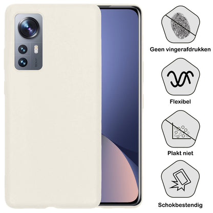 Xiaomi 12X Hoesje Siliconen Backcover Lichtgewicht - Wit