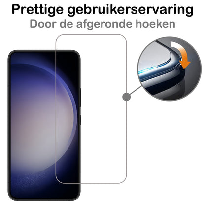 Samsung S23 Screenprotector Gehard Glas - Volledige dekking