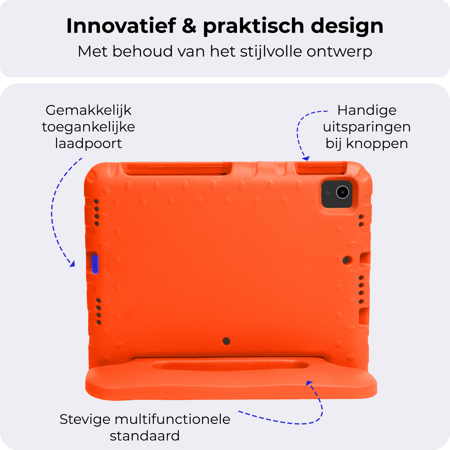 iPad Air 2024 (11 inch) Hoesje Kids Cover Bumper - Oranje