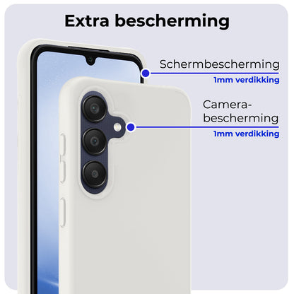 Samsung A25 Hoesje Siliconen Backcover Lichtgewicht - Wit
