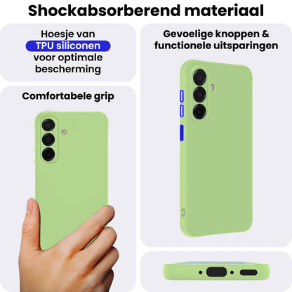 Samsung A26 Hoesje Siliconen Backcover Lichtgewicht - Groen