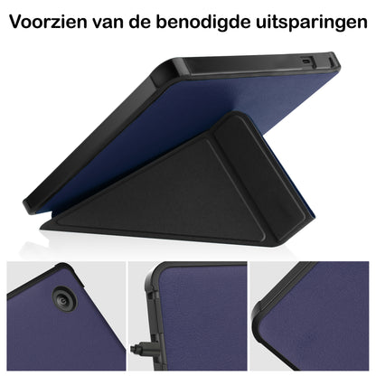 Kobo Libra 2 Trifold Bookcase Hoes - Donkerblauw
