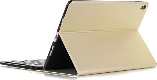 iPad 10.2 2021 Hoesje Toetsenbord Case Kunstleer - Goud