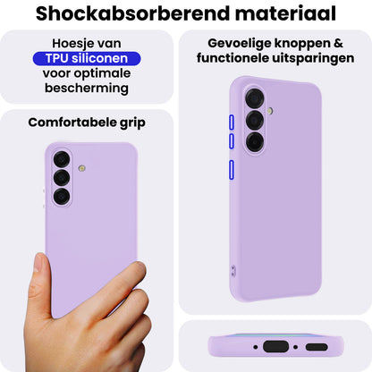 Samsung A36 Hoesje Siliconen Backcover Lichtgewicht - Lila