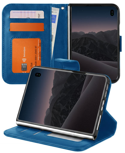 iPhone Duo Hoesje Bookcase Cover met Kaarthouder - Donkerblauw