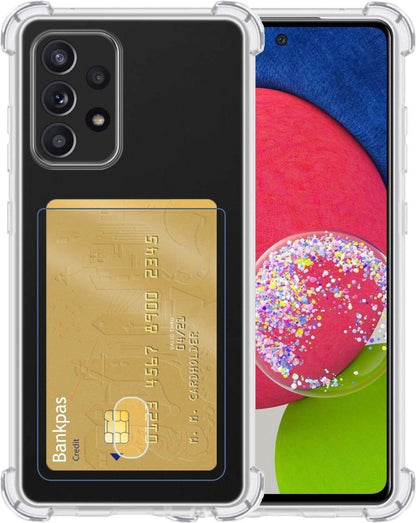Samsung A52s Hoesje Kaarthouder Backcover Shockproof - Transparant