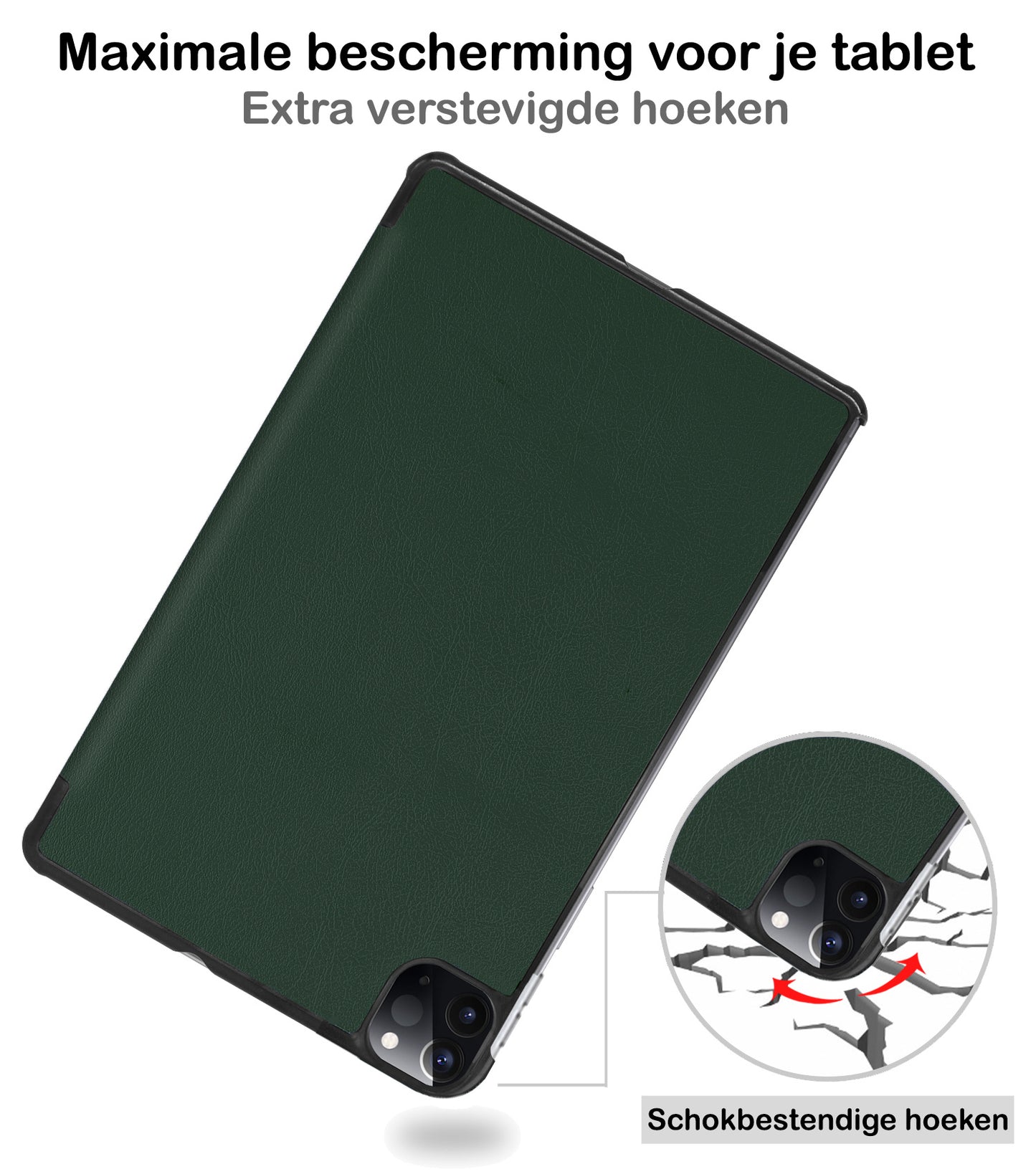 iPad Pro 2021 (11 inch) Hoesje Book Case Met Apple Pencil Uitsparing - Donkergroen