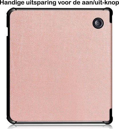 Kobo Libra H2O Trifold Bookcase Hoes - Rosé Goud