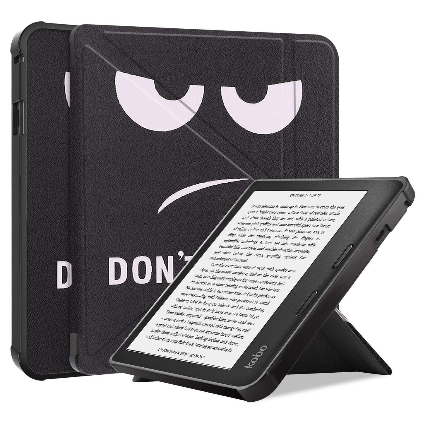 Kobo Libra 2 Trifold Hoesje - Don't Touch Me