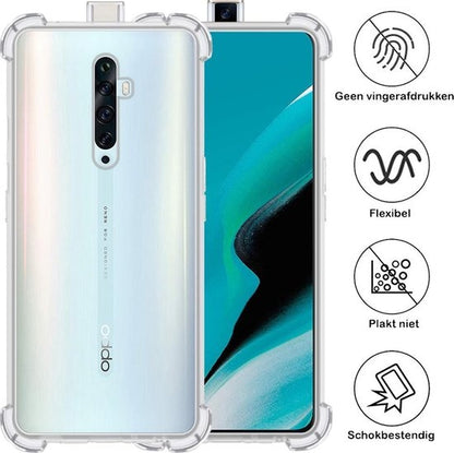 OPPO Reno 2Z Hoesje Shockproof Backcover Siliconen - Transparant