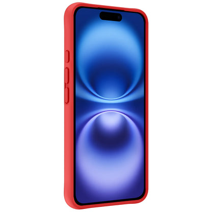 iPhone 16 Plus Hoesje Siliconen Backcover Lichtgewicht - Rood