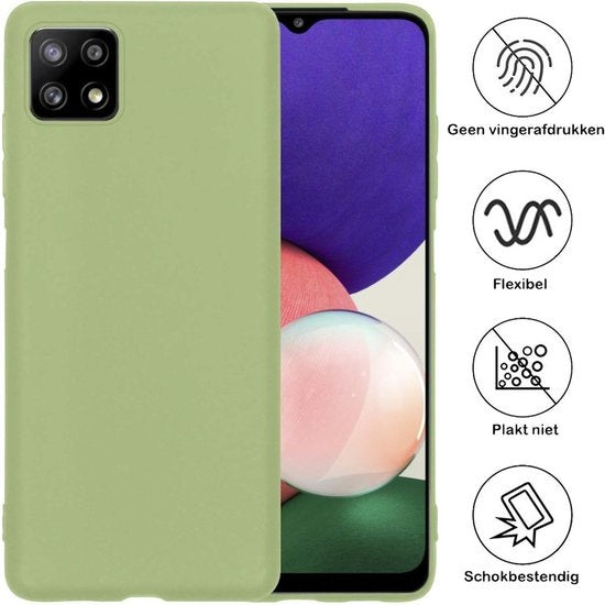 Samsung A22 5G Hoesje Siliconen - Groen