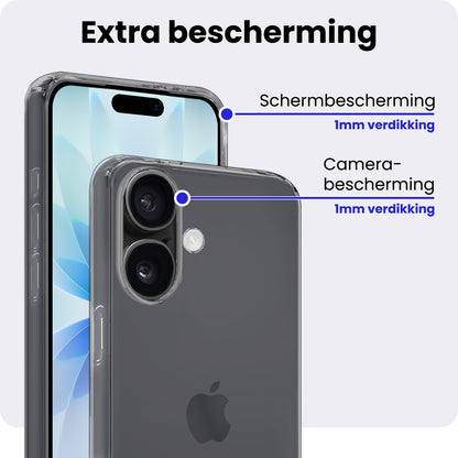 iPhone 17 Hoesje Siliconen Backcover Lichtgewicht - Transparant