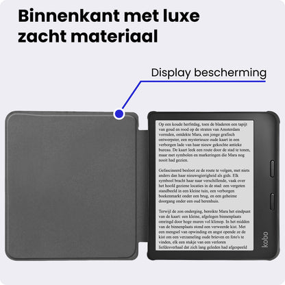 Kobo Libra 2 Bookcase Hoes Shockabsorberend - Donkerblauw