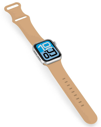 Apple Watch 1, 2, 3, 4, 5, 6, 7, 8, 9, SE - 38/40/41 mm Bandje Siliconen met verstelbare polsband - Walnoot