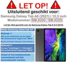 Samsung Galaxy Tab A8 Trifold Bookcase Hoes 360 Graden Draaibaar - Donkerroze