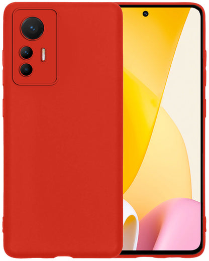Xiaomi 12 Lite Hoesje Siliconen Backcover Lichtgewicht - Rood