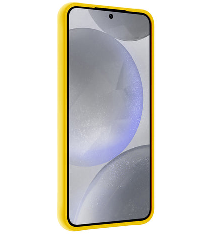 Samsung S24 Plus Hoesje Siliconen Backcover Lichtgewicht - Geel
