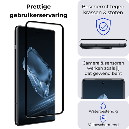 OnePlus 12R Screenprotector Gehard Glas - Full Screen