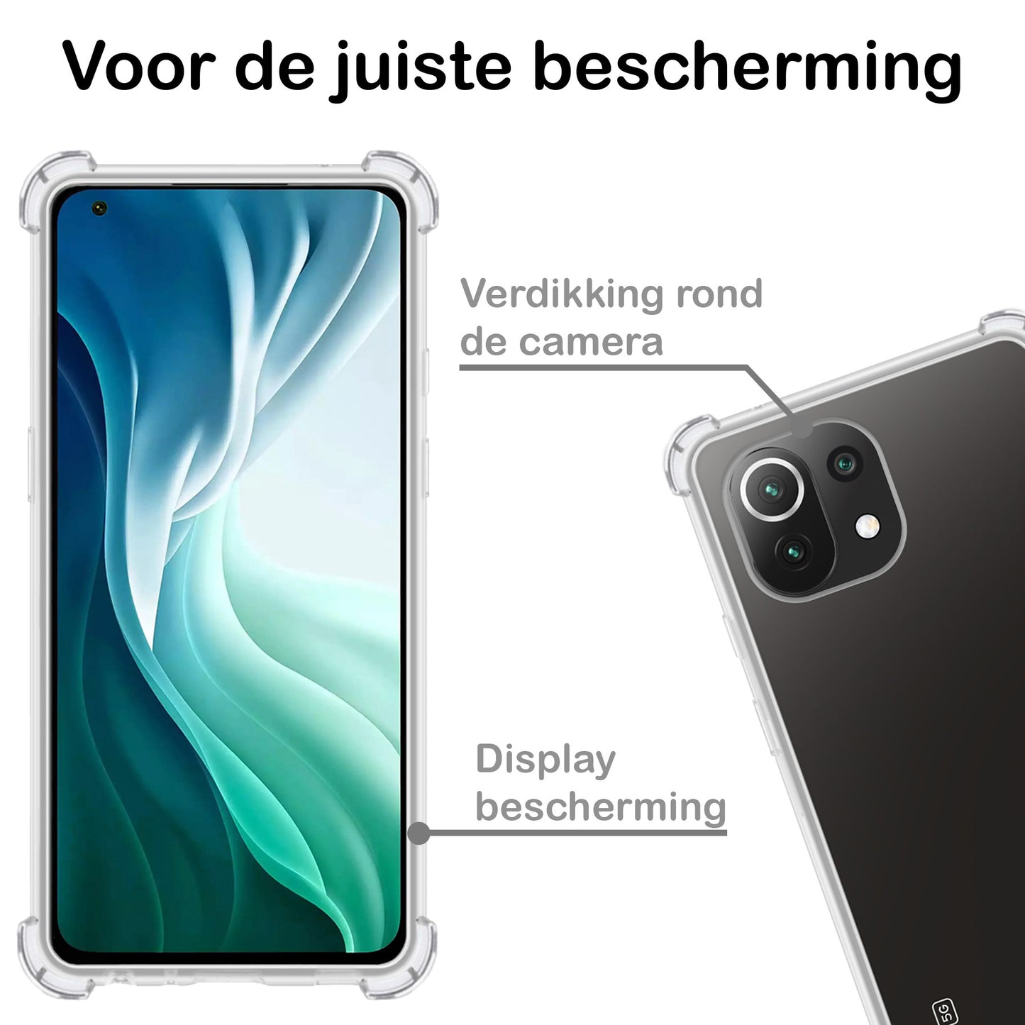 Xiaomi 11 Lite 5G NE Hoesje Shock Proof Siliconen - Transparant