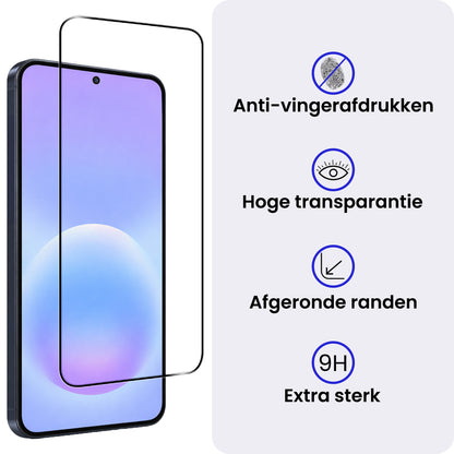 Samsung A57 Screenprotector Gehard Glas - Full Screen