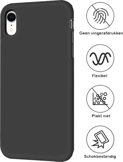 iPhone XR Hoesje Siliconen Backcover Lichtgewicht - Zwart