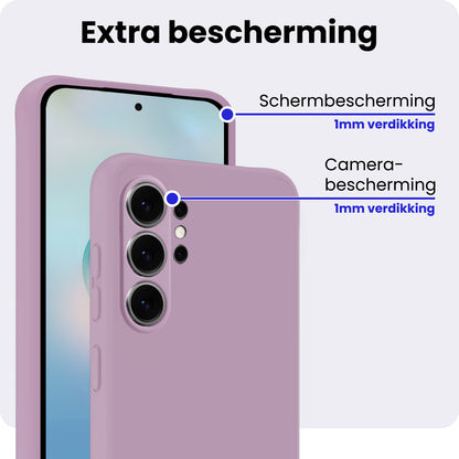 Samsung S26 Ultra Hoesje Siliconen Backcover Lichtgewicht - Lila