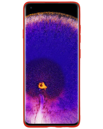 OPPO Find X5 Pro Hoesje Siliconen Backcover Lichtgewicht - Rood