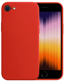 iPhone SE 2022 Hoesje Siliconen Backcover Lichtgewicht - Rood