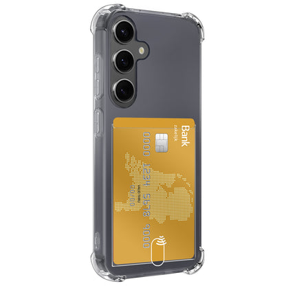 Samsung A35 Hoesje Kaarthouder Backcover Shockproof - Transparant