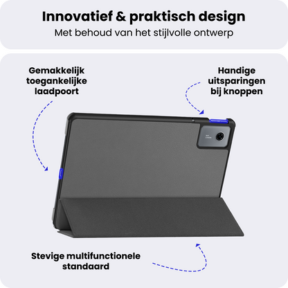 Lenovo Idea Tab Trifold Bookcase Hoes - Grijs