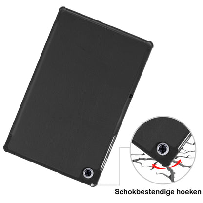 Lenovo Tab M10 FHD Plus 2nd Gen Trifold Bookcase Hoes - Zwart