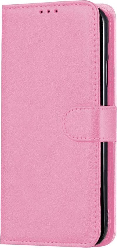 Samsung A71 Hoesje Bookcase Cover met Kaarthouder - Lichtroze