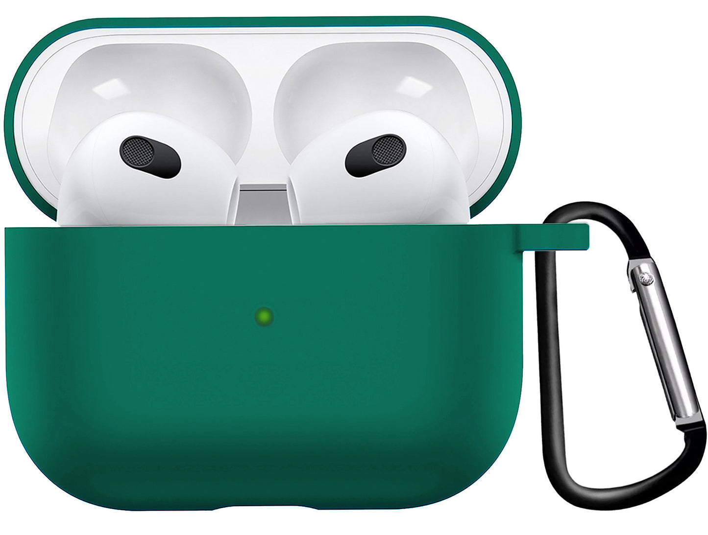 AirPods 3 Hoesje Siliconen met Clip - Turquoise Groen