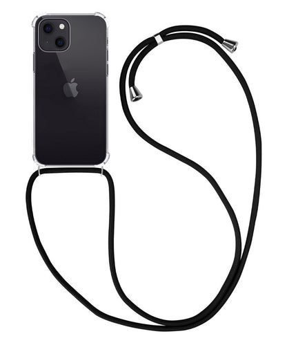 iPhone 13 Hoesje met Koord Backcover Shockproof - Transparant