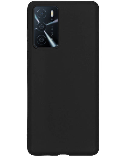OPPO A16s Hoesje Siliconen Backcover Lichtgewicht - Zwart
